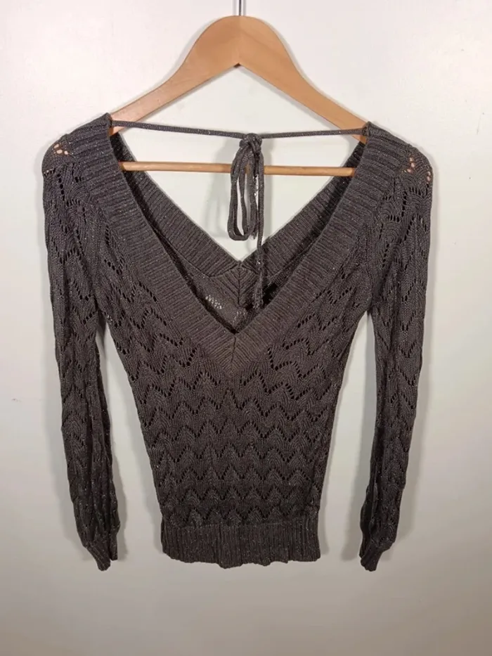 C20 pull gris Mango S - photo numéro 2