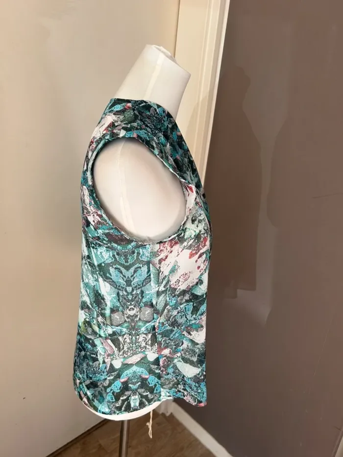 Ikks top, blouse, débardeur,haut imprimé multicolore, femme, taille 44 - photo numéro 5