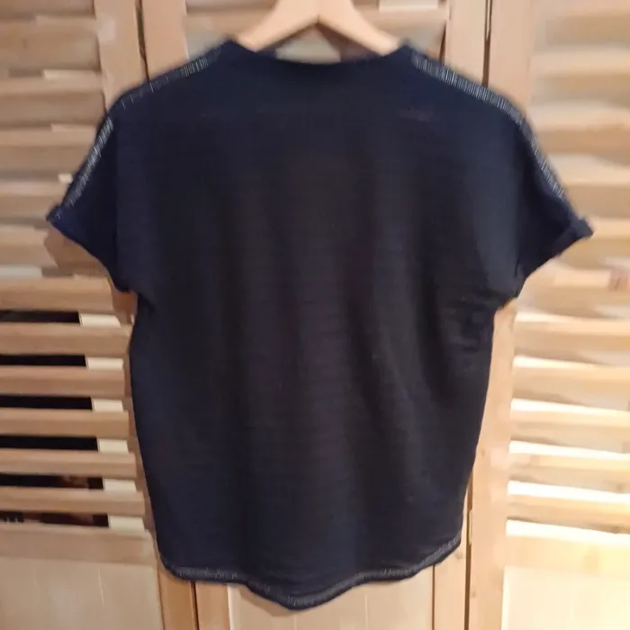 T-shirt noir femme taille 38/40 , Le temps des cerises - photo numéro 4