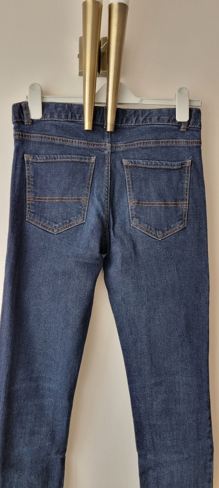 Jean skinny fit taille S ado Kiabi bleu marine - photo numéro 7