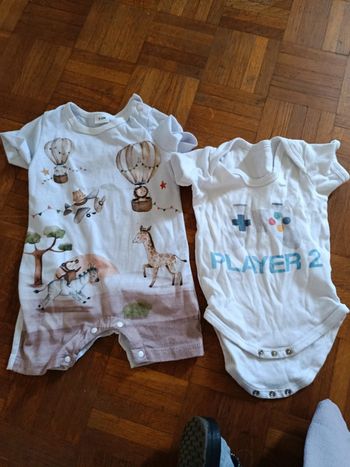 Lot de 2 body 3/6 mois