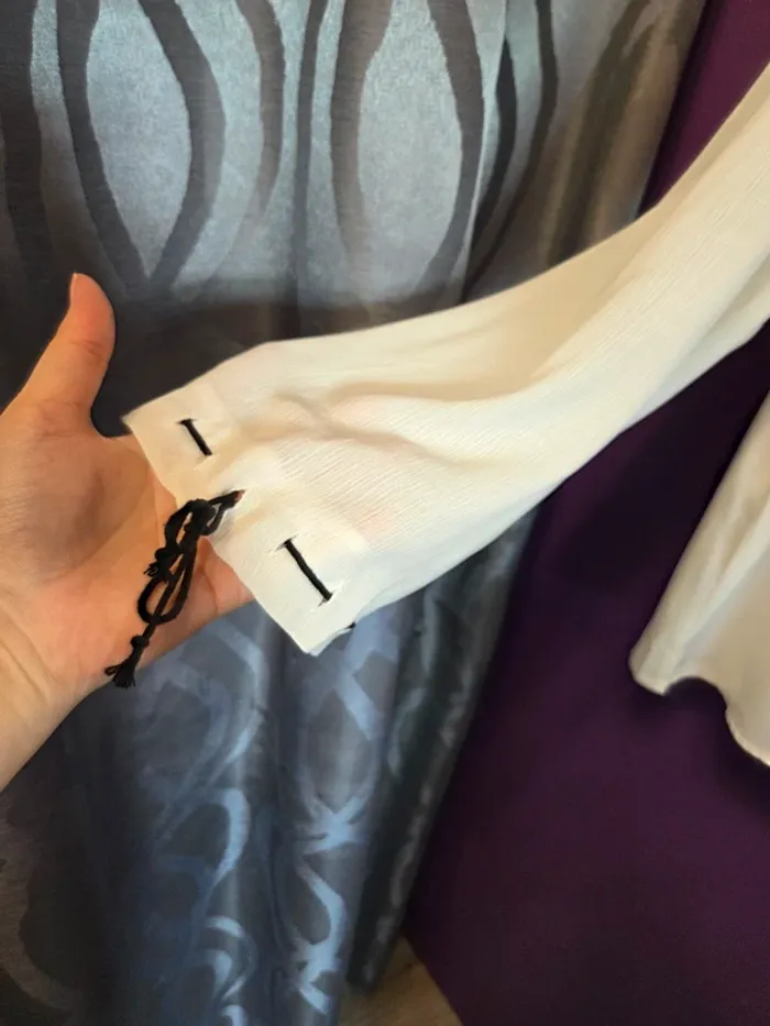 Blouse manches longues blanche T46 Gabrielle - photo numéro 6