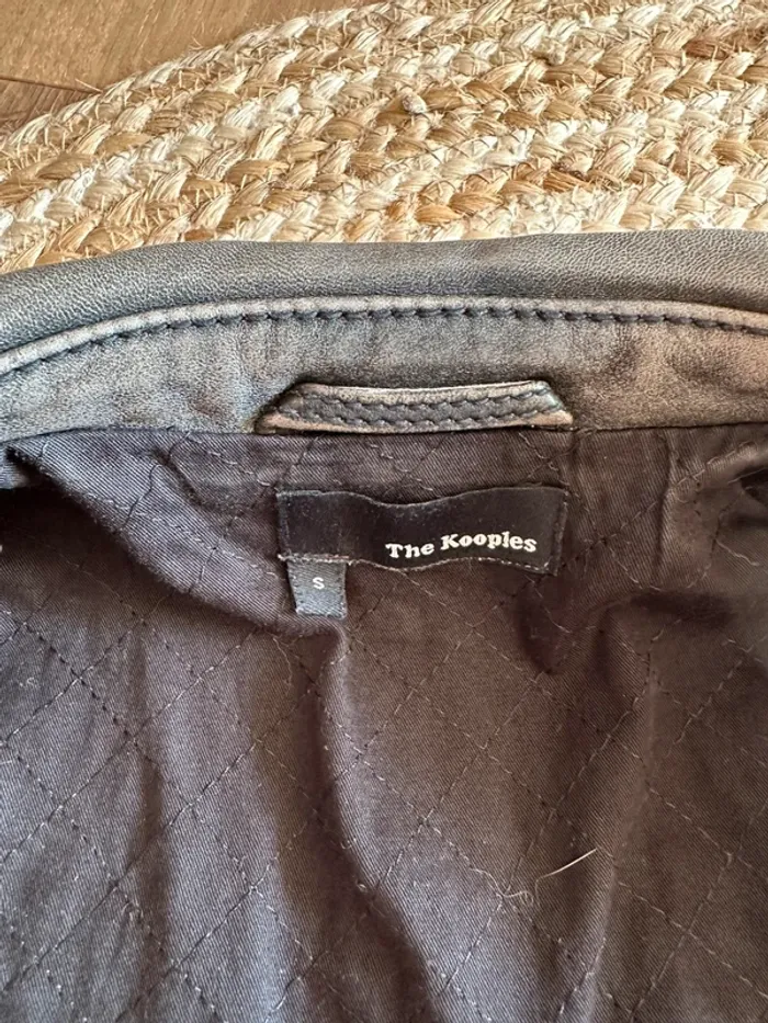 Perfecto cuir The Kooples gris noir taille 36 - photo numéro 12