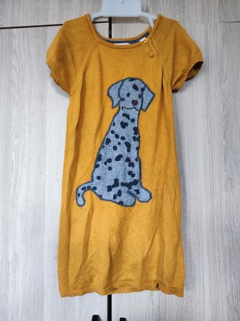 Robe dalmatien jaune moutarde 6 ans / Okaidi