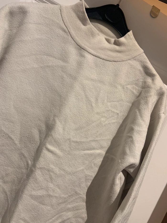 🔝 Pull manches longues Primark blanc basique taille M 38 en polyester et viscose - photo numéro 3