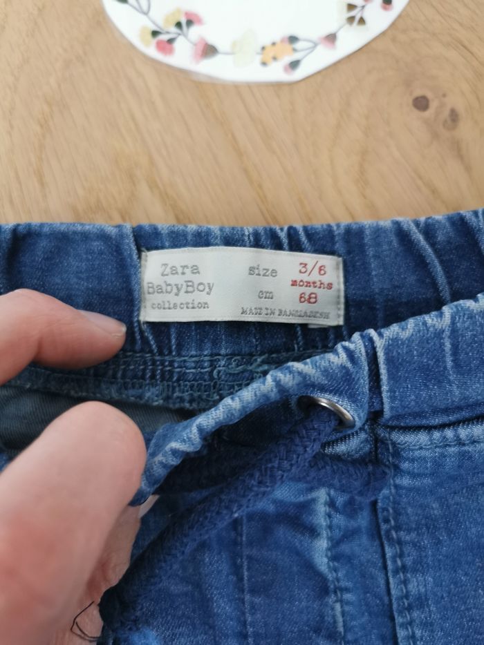 Jeans bleu zara babyboy 3/6mois TBE - photo numéro 3