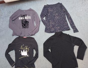 Lot de 1 Pull et 3 T-shirts Manches Longues Fille Taille 10-12 ans