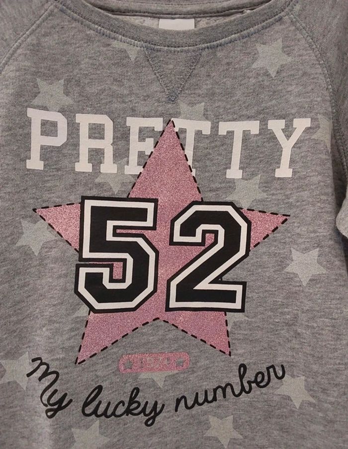 Sweat gris manches courtes Palomino 8 ans - photo numéro 4