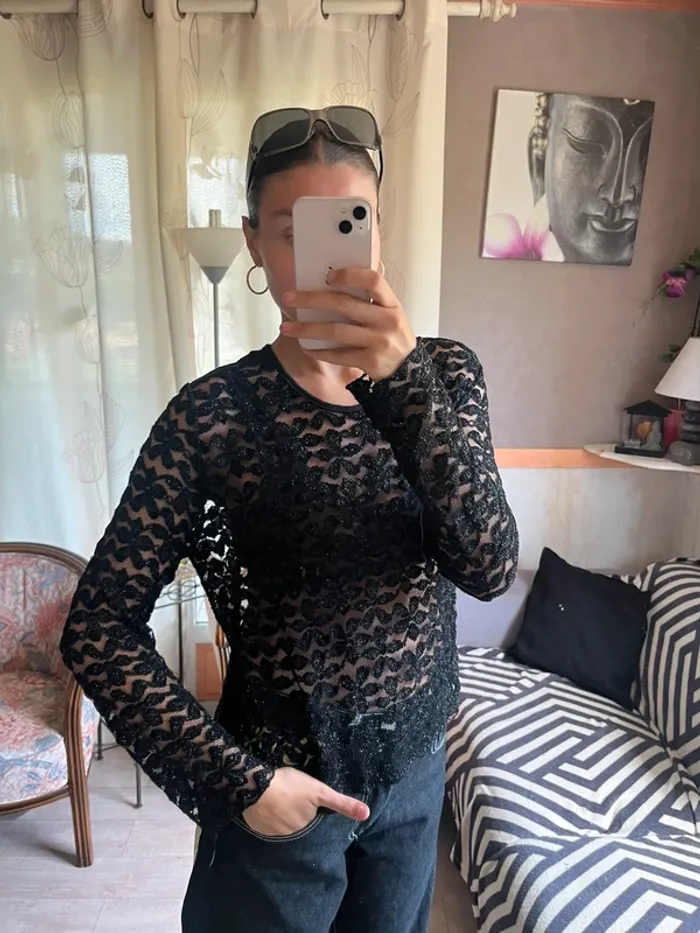 Top bohème champêtre vintage dentelle Ibiza Summer - photo numéro 2
