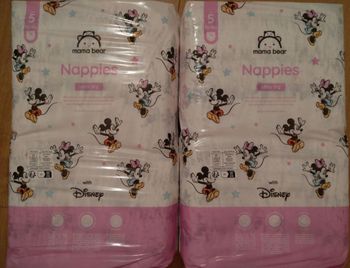 Lot de deux paquets de couches mama bear nappies ultra dry taille 5