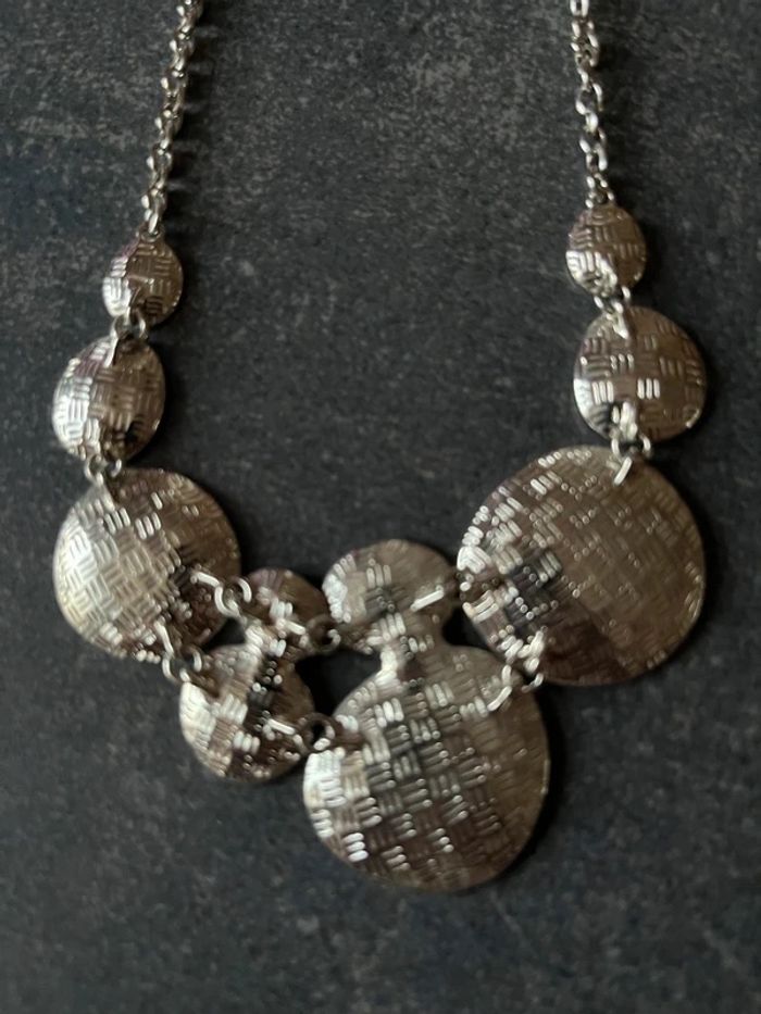 Collier fantaisie argenté Gelys Paris