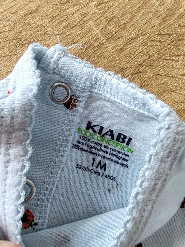 Lot pyjama léger 1 pièce Kiabi 1 mois - photo numéro 5