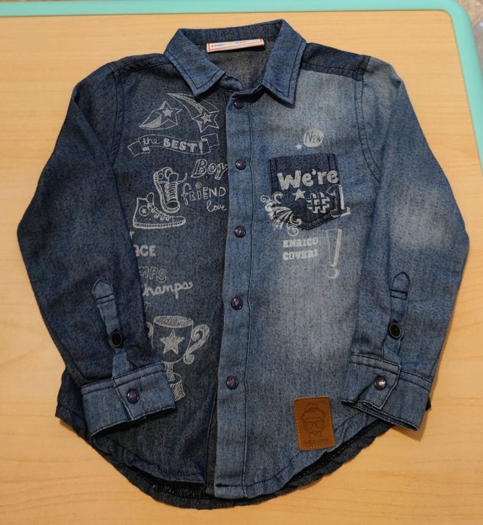 Chemise 🌿 en jeans 🐦 légère et chic ✨ 3 ans 🧸 - photo numéro 2