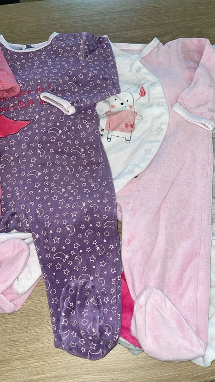 Lot vêtement bébé fille pyjama - photo numéro 3