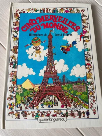 Rare Livre à Système Vintage Cinq Merveilles du Monde (1989)