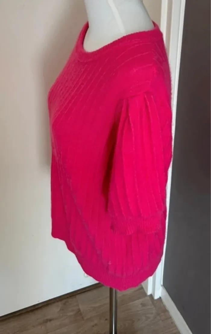 Frnch pull rose, Laine et cachemire. Femme, taille L/40. - photo numéro 4
