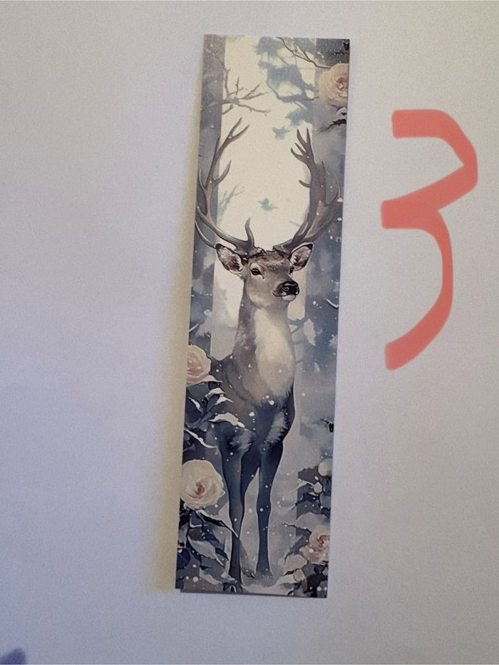 Magnifique marque page cerfs - photo numéro 3