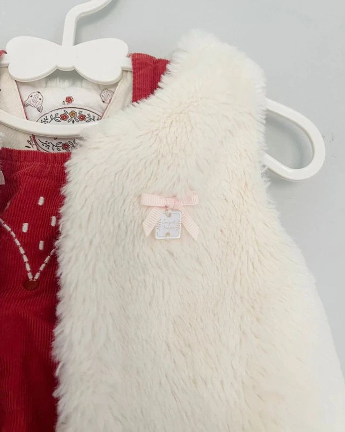 Ensemble barboteuse rouge + veste sans manches assorti 12 mois - Sergent Major - photo numéro 3