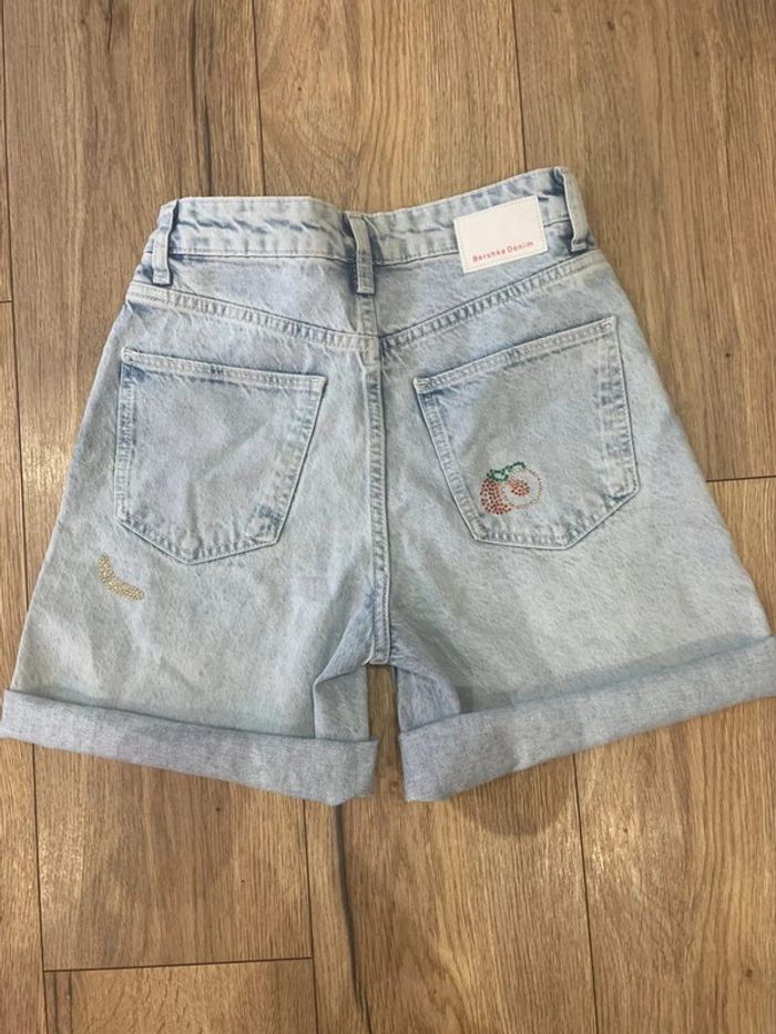 Short en jean taille haute Mom - photo numéro 3