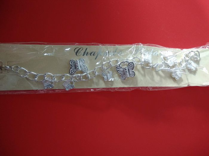 Collier papillons plaqué argent - photo numéro 3