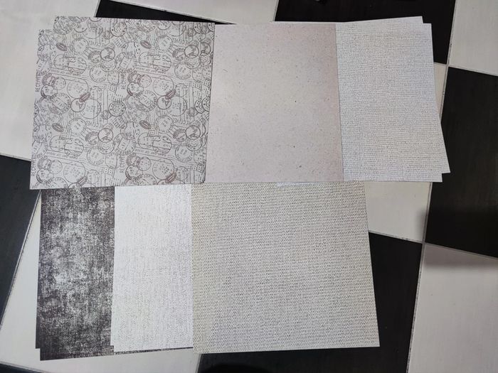 Lot de 12 feuilles recto verso cartonnées 30 x 30 cm #105 - photo numéro 2
