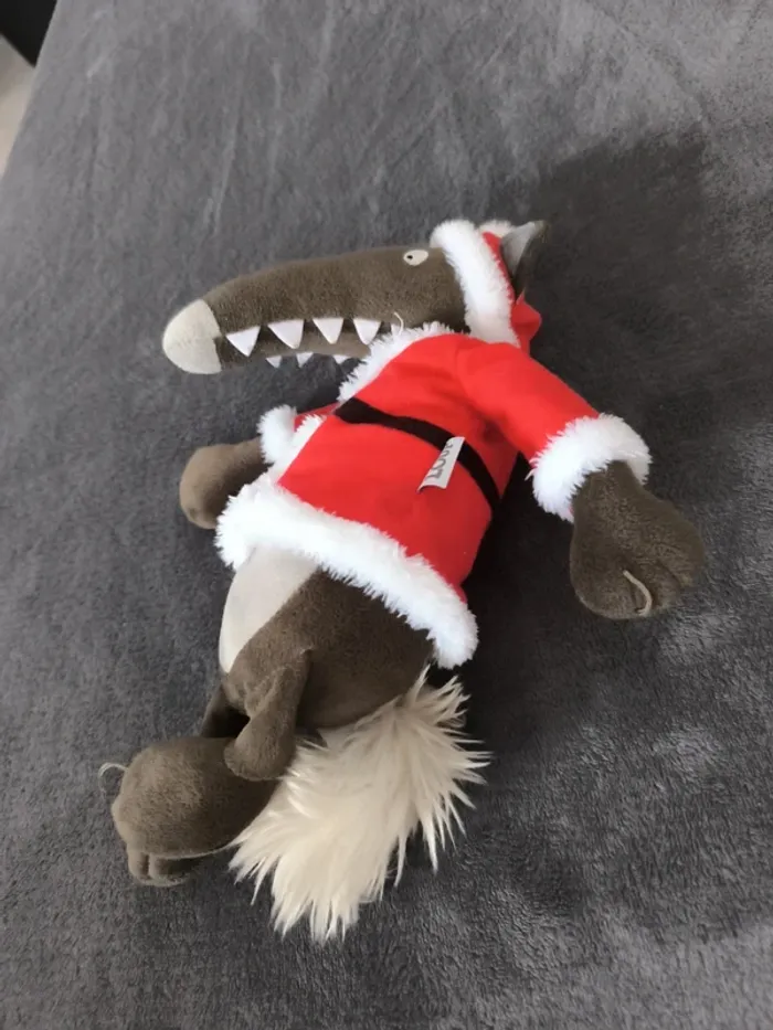 Loup père noël peluche - photo numéro 4