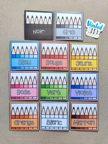 Cartes de nomenclature des couleurs