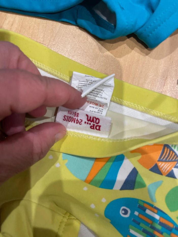 Lot de deux shorts de bain bébé 24 mois dpam - photo numéro 5