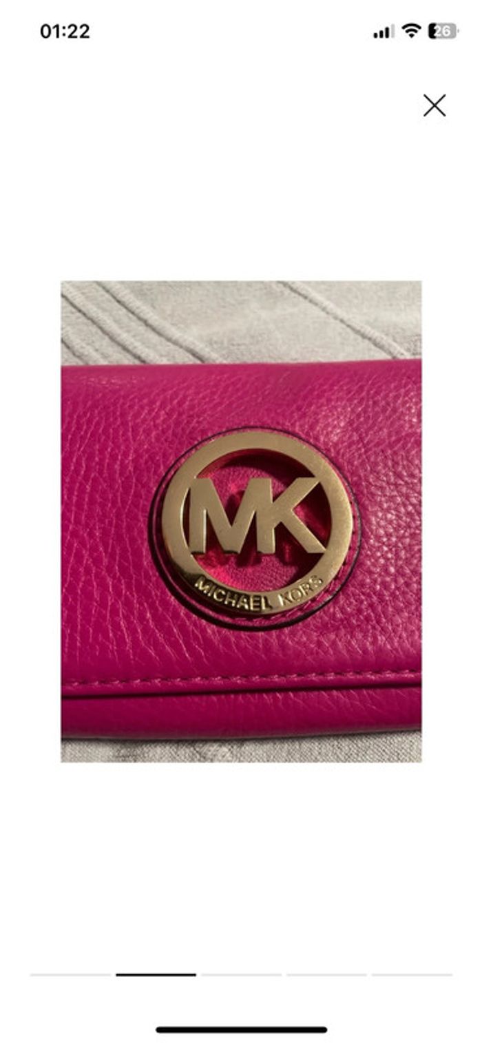 Porte feuille Michael Kors Framboise - photo numéro 2