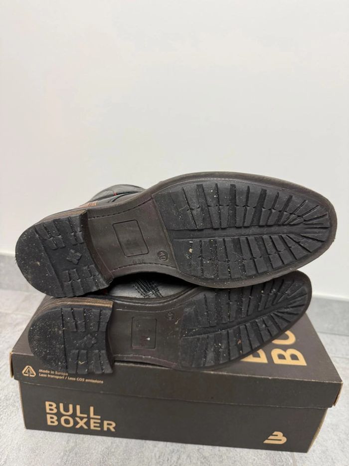 Bottines Bullboxer homme noires et cognac taille 40 super état - photo numéro 9