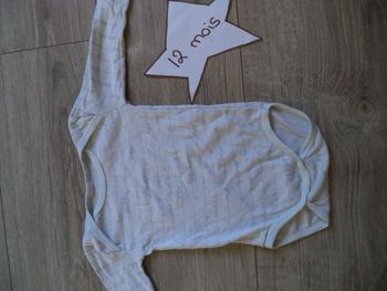 Body mixte blanc 12 mois