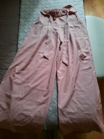Pantalon large rose pâle