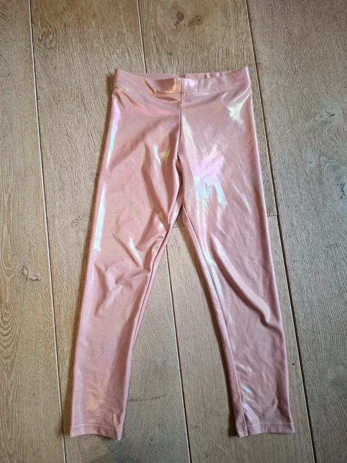 Legging brillant satiné rose H&M 6/7 ans