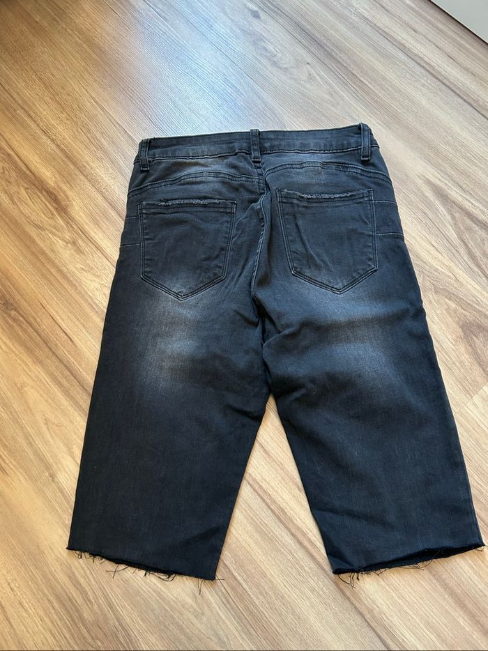 Pantacourt / Short en jean noir Slim Laulia Tailles XS-S - photo numéro 6