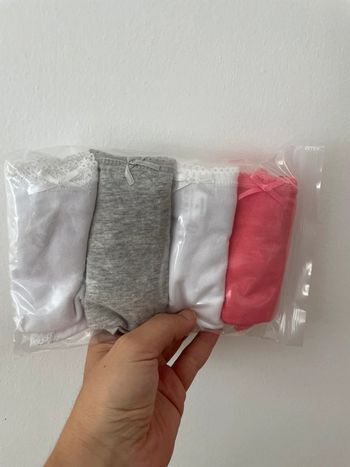 Lot de 4 culottes taille XL seduccia blanc corail gris