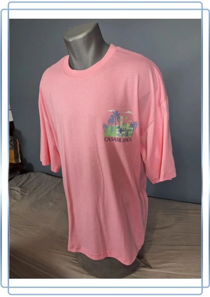 tee shirt imprime plus eighteen  / rose homme 2xl / brodé (526) - photo numéro 4