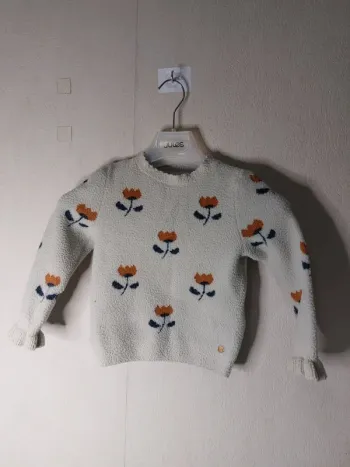 Pull gris imprimé