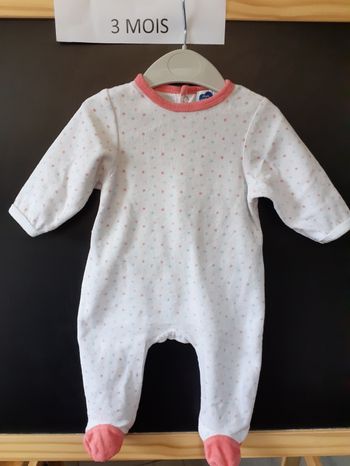 Pyjama grenouillère fille 3 mois - Mots d'enfants