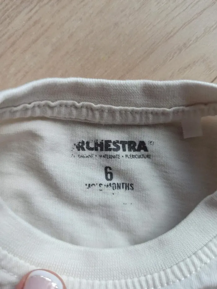 Ensemble salopette et t-shirt manches longues taille 6 mois - photo numéro 6