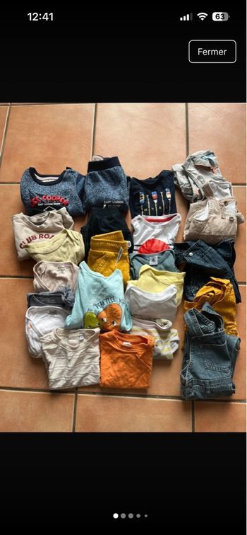 Lot vêtement 12 mois garçon 