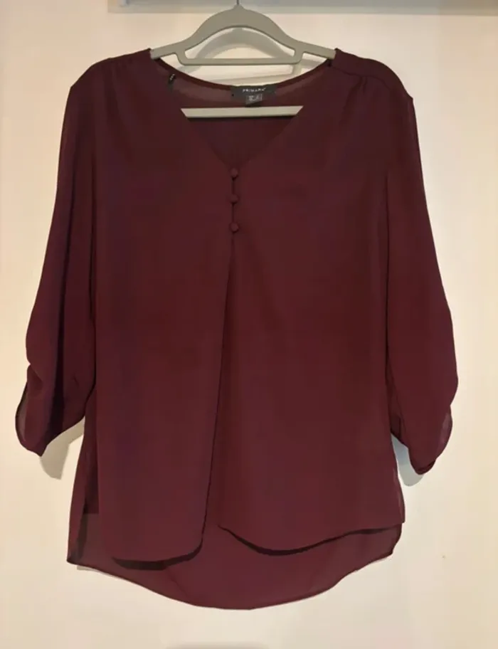 Blouse bordeaux fluide Primark taille 36