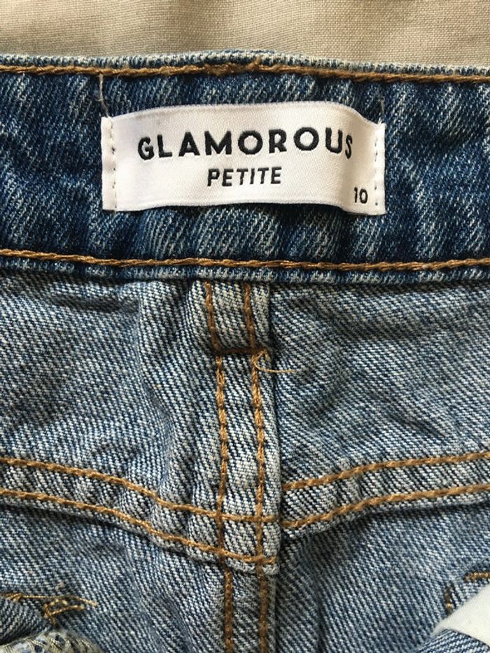 Mini jupe en jean broderie anglaise Glamorous - photo numéro 4