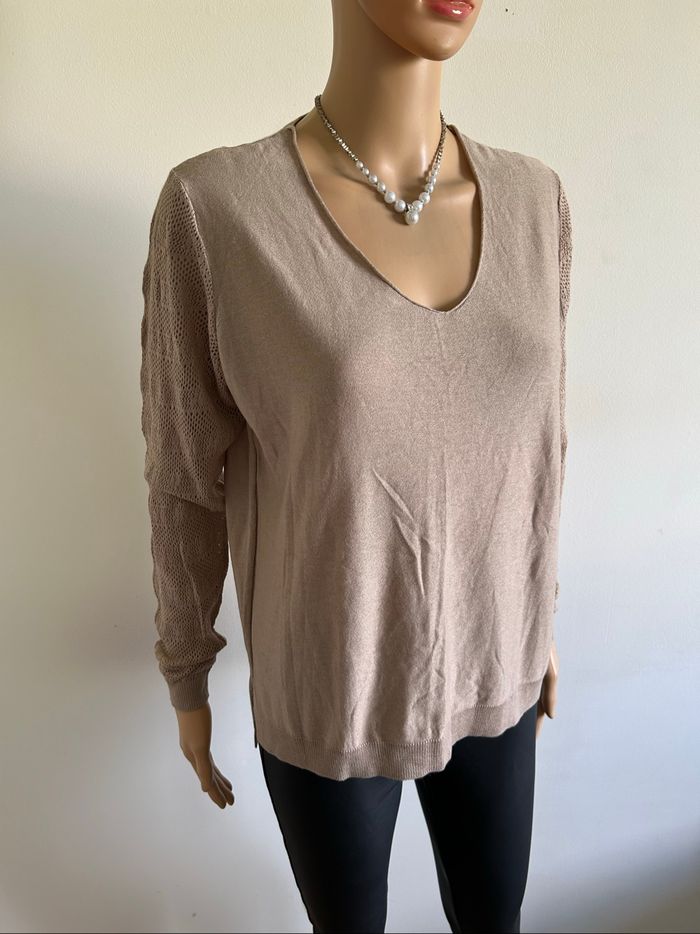 Pull beige à manches longues Teddy Smith taille XS jamais porté - photo numéro 2