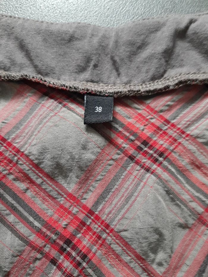 Tunique manche courte à carreaux femme - photo numéro 2