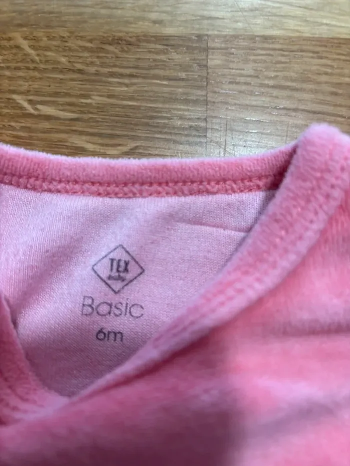 Pyjama velours tex 6 mois fille - photo numéro 2