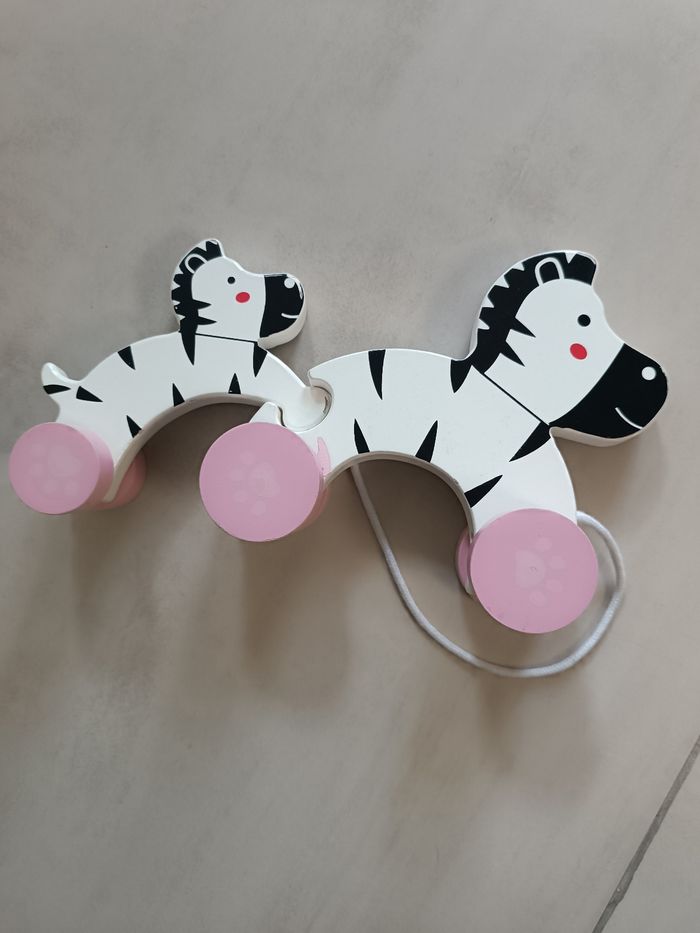 Zèbre et son bébé à tirer - photo numéro 3