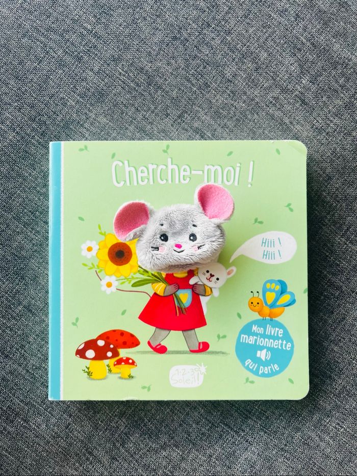 Livre bébé sonore marionnette qui parle Cherche-moi ! 18mois+