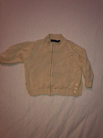 Gilet zippé beige