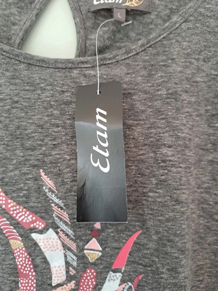 T-shirt gris Etam - photo numéro 5