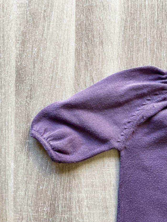 Gilet violet Boîte à malices bébé fille taille 3 mois - photo numéro 4